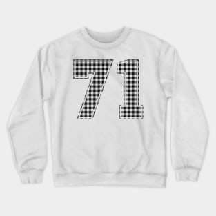 Plaid Number - 71 - Dark Crewneck Sweatshirt